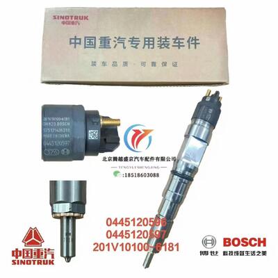 Common Rail Diesel Fuel Injector 0445120596 0445120597 201V10100‑6181 For Sinotruk Howo Heavy‑Duty Truck Diesel Engine Injector